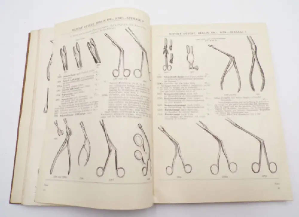 Rudolf Detert Berlin Instrumente für Ohr Nase Hals und Schlund Katalog um 1915 2