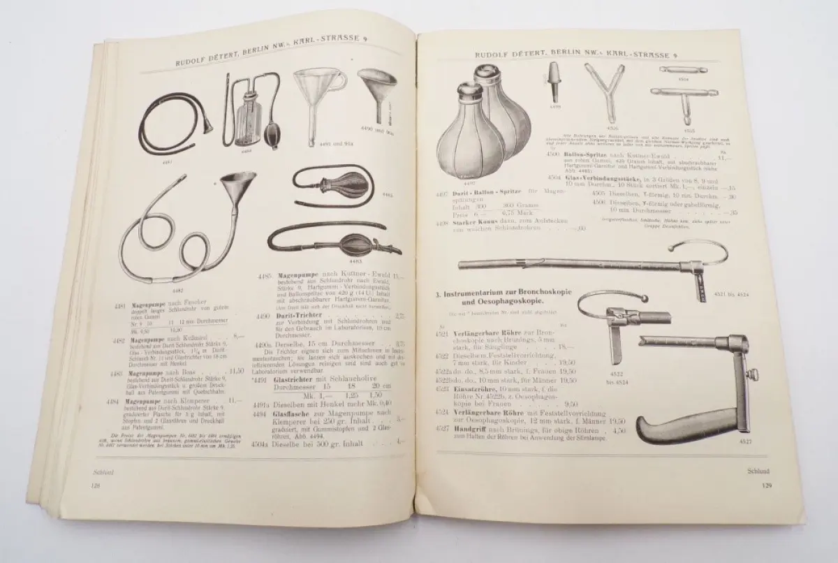 Rudolf Detert Berlin Instrumente für Ohr Nase Hals und Schlund Katalog um 1915 3