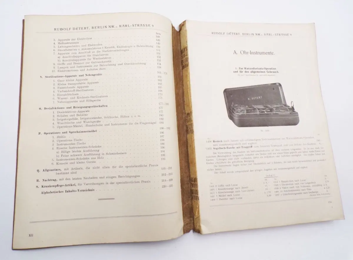 Rudolf Detert Berlin Instrumente für Ohr Nase Hals und Schlund Katalog um 1915 7