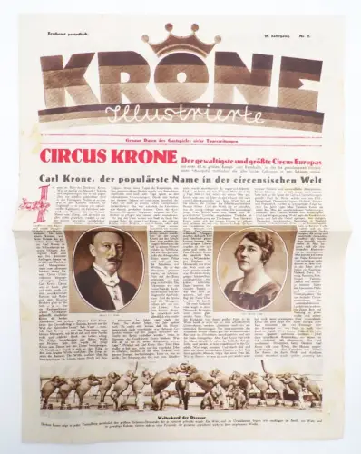 Zirkus Krone Illustrierte 29 Jahrgang Nummer 2 