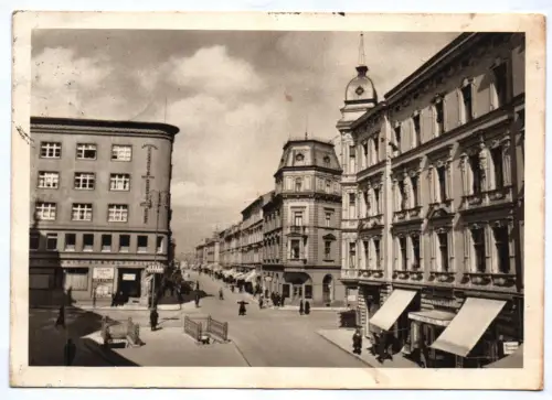Ak Eger Bahnhofstraße 1939 Böhmen