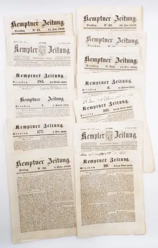 Kemptner Zeitung 1841 bis 1844