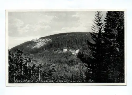 Ak Seidorf im Riesengebirge St. Annakapelle Kräberberg und versteinerter Ritter