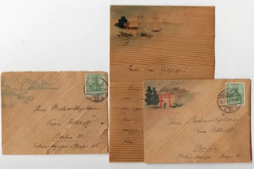 Brief Japan 1905 über Berlin gelaufen wohl Russisch Japanischer Krieg