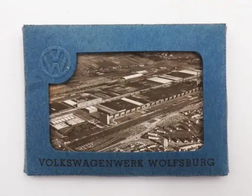 Volkswagen Werk Wolfsburg Leporello alte Bildermappe 
