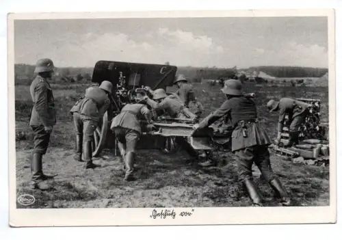 Ak Geschütz vor Soldaten im Felde 1938 Unser Heer