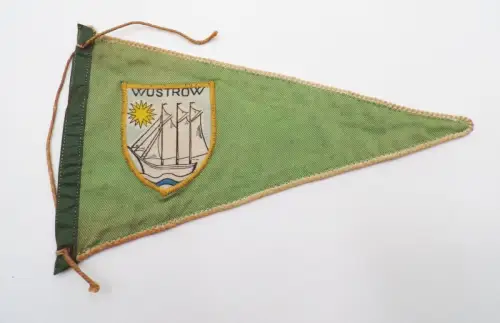 Alter Fahrradwimpel Wustrow Wimpel Textil 1950er 1960er frühe DDR