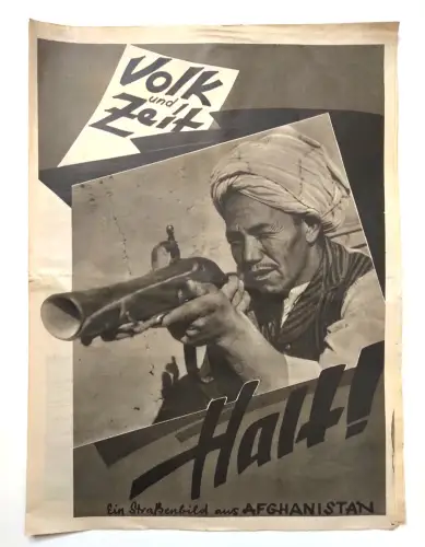 Alte Zeitung 9.10.1932 Ein Straßenbild aus Afghanistan Volk und Zeit
