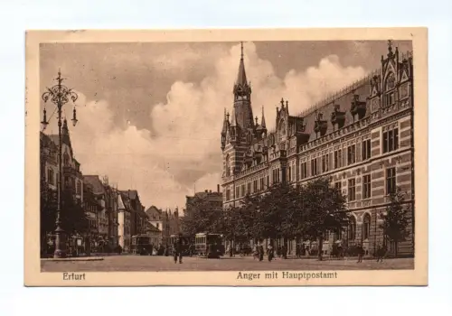Ak Erfurt 1938 Anger mit Hauptpostamt