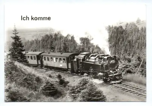 Foto Ak Eisenbahn Dampflok 99 245 in Fahrt 1984