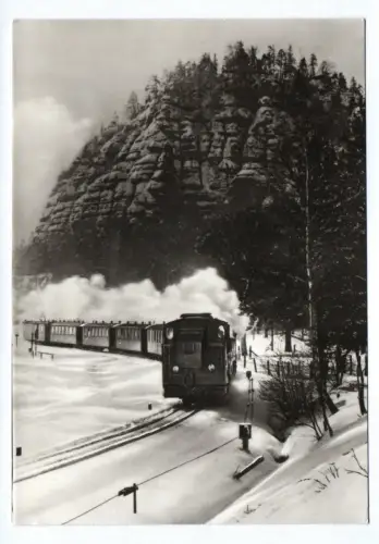 Foto Ak Dampflok 1984 Schmalspurbahn im Kurort Oybin Eisenbahn Zittauer Gebirge