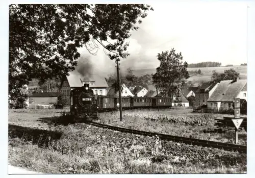 Foto Ak Dampflok 99 1775-8 Schmalspurbahn Cranzahl - Oberwiesenthal 1982