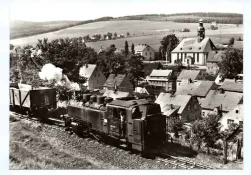 Foto Ak Dampflok 891785-7 Eisenbahn 1982 Schmalspurbahn Cranzahl-Oberwiesenthal
