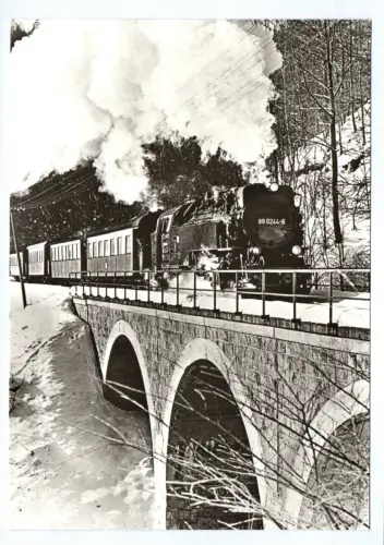Foto Ak Harzbahnen Winter 1982 Zwischen Ilfeld u. Netzkater Dampflok 99 0244-6