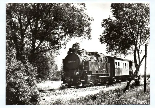 Foto Ak Dampflok 99 6001-4 Eisenbahn 1983 mit Personenzug aus Alexisbad