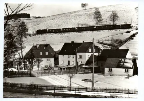 Foto Ak Erzgebirge Schmalspurbahn Cranzahl - Oberwiesenthal Dampflok 1982