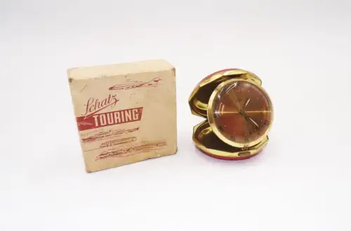 Schatz Touring Reisewecker Camping Jahresuhren Fabrik Triberg OVP