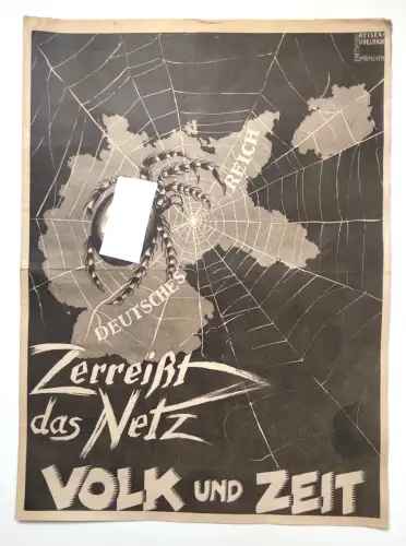 Zeitung Volk und Zeit 10.4.1932 Deutsches Reich Zerreißt das Netz