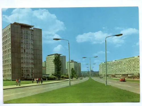 Ak Dresden Neubauten an der Leningrader Straße Architektur DDR