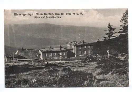 Ak Riesengebirge Neue schlesische Baude Blick auf Schreiberhau