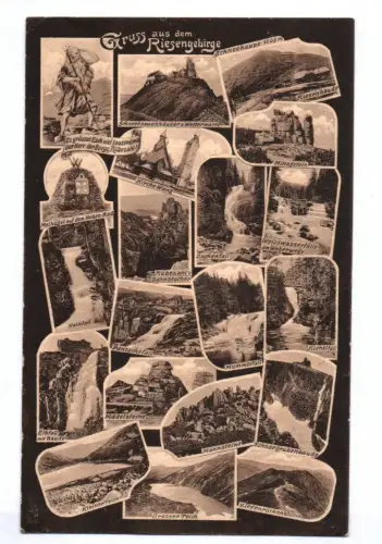 Ak Gruss aus dem Riesengebirge Schlesien Mehrbild