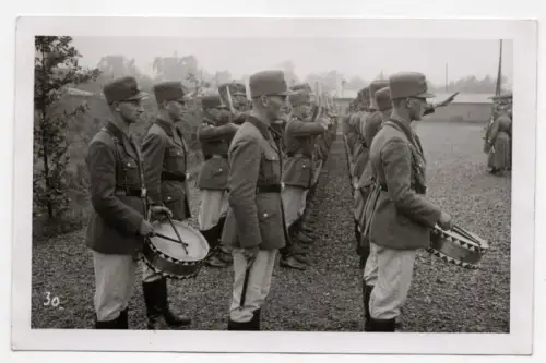 Foto Ak RAD Apell Musiker Trommel 2 Wk WW2