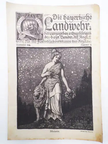 Die bayerische Landwehr IR 2 November 1916 Nummer 4