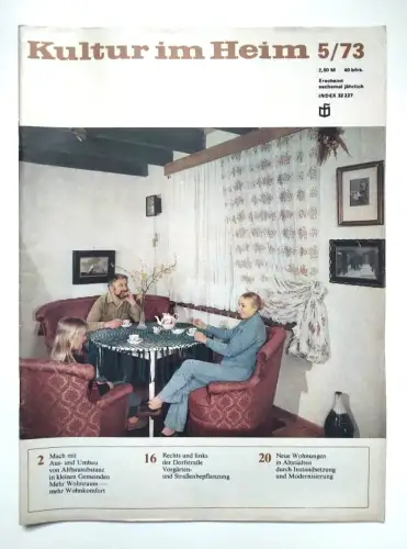 Kultur im Heim 1973 Wohnen Zeitschrift DDR Inneneinrichtung