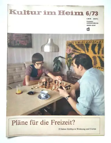 DDR Zeitschrift Inneneinrichtung Wohnen 1973 Kultur im Heim