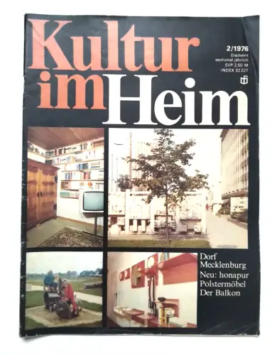 Wohnzeitschrift DDR 1976 Kultur im Heim Wohnen Einrichtung