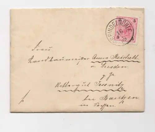 Brief Spindlermühle 1899 Riesengebirge Stempel