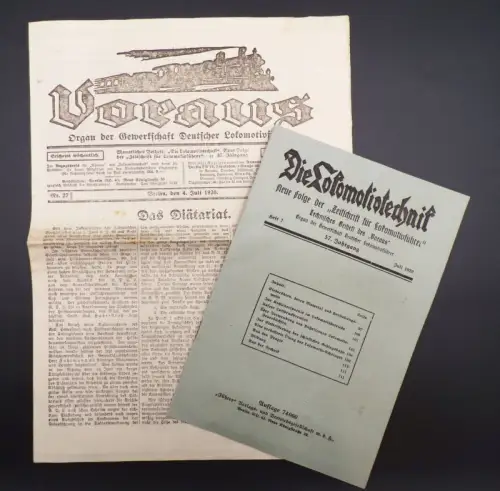 Voraus Organ der Gewerkschaft Deutscher Lokomotivführer 1920 Nr 27