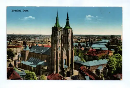 Künstler Ak Breslau Dom Feldpost 1939 Schlesien