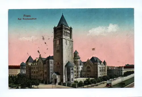 Künstler Ak Posen Königliches Residenzschloss Feldpost 1915