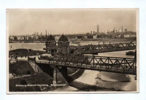 Foto Ak Duisburg Ruhrort Homberg Brückenkopf 1930