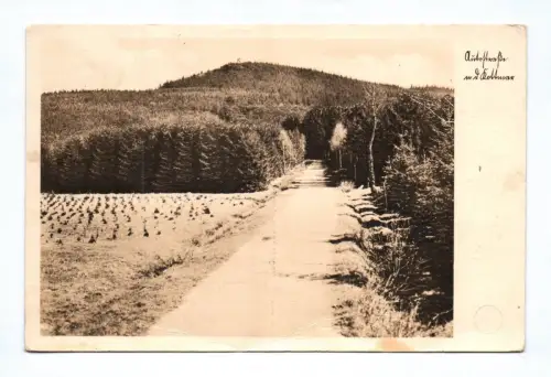Foto Ak Autostraße mit dem Kottmar 1950