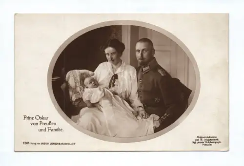 Ak Prinz Oskar von Preußen und Familie