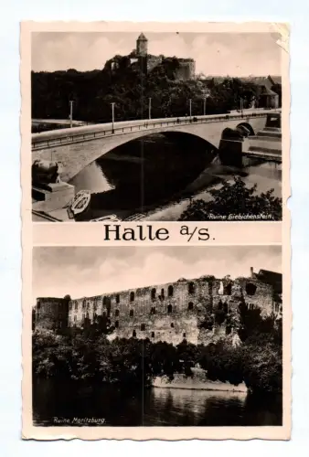 Ak Halle an der Saale 1937 Ruine Moritzburg und Giebichenstein