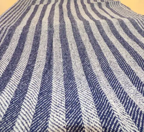 Altes Grubentuch Meterware blau weiß XL 47 x 310 cm Landhaus Look 