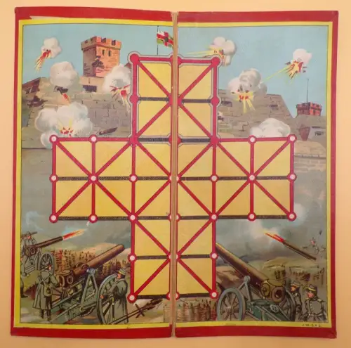 Spielplan Belagerungsspiel Spear Nürnberg um 1900 Militärspiel