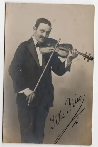 Foto Ak Görlitz Violinist Geiger Illes Belov Autogramm 1903
