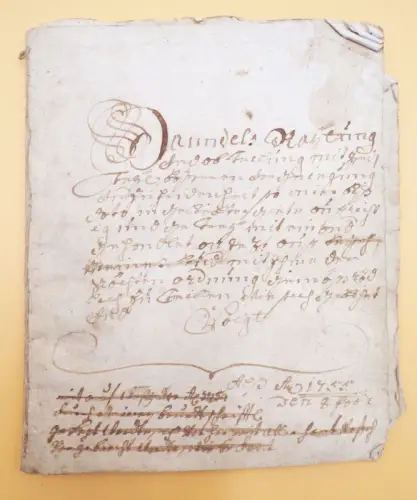 Handgeschriebenes Heft 1755