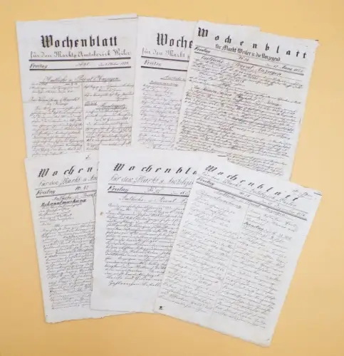 Wochenblatt für Markt Weiler und die Umgebung 1853 Süttlerin Zeitung