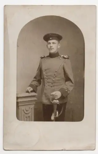 Foto Ak  Ulan mit Säbel 1910