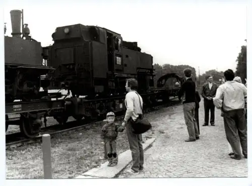 Foto groß RAW Görlitz Reichsbahnausbesserungswerk Besucher Dampflok