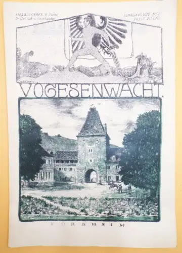 Vogesenwacht No 2 Jahrgang 1916 Zeitung 1 Wk Vogesen