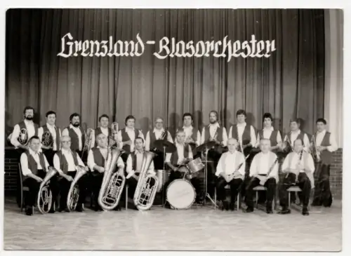 Autogramm Karte Grenzland Blasorchester DDR Oberlausitz 