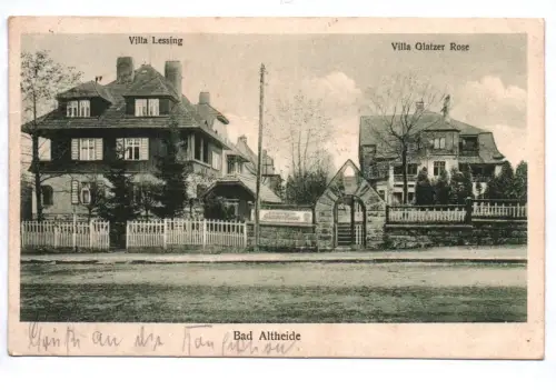 Ak Bad Altheide Villa Lessing Villa Glatzer Rose Polanica-Zdrój
