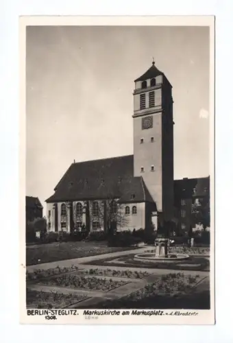 Foto Ak Berlin-Steglitz Markuskirche am Markusplatz