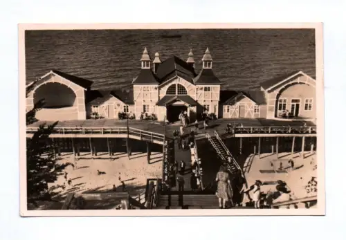Foto Ak Ostseebad Sellin auf Rügen 1951 Weißer Steg